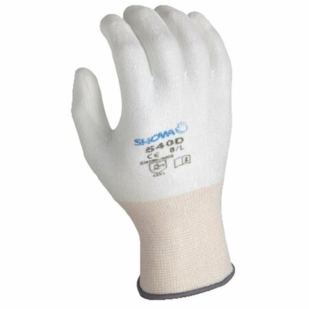 BEST GLOVE Dispose Gineered Cut Resistant Fiber With Polyurethane White Gloves Large, 6PK 845-540-L